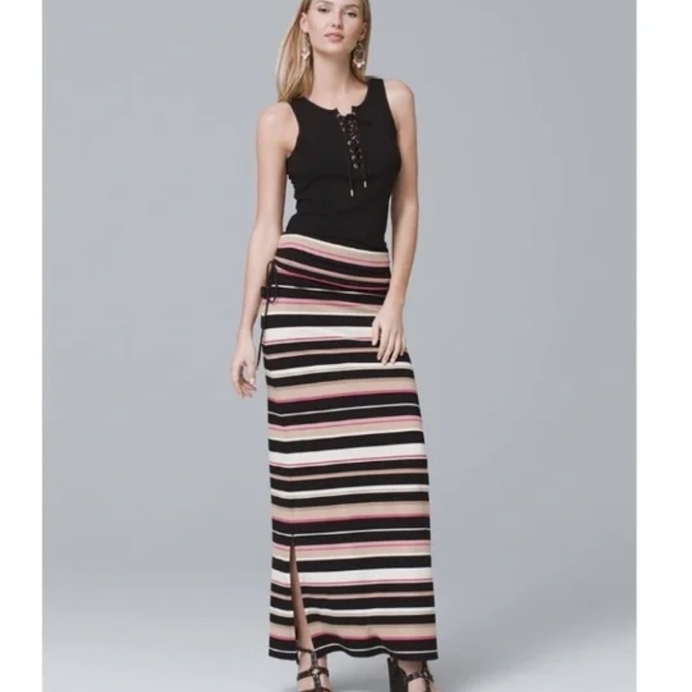 White House Black Market Convertible Skirt Striped Size XS. Convertible